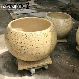 Pot en terrazzo UHPC minimaliste, style moderne simple, léger et peu encombrant pour le jardinage sur les balcons en hauteur - Product Image 2
