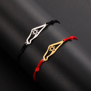 All'ingrosso braccialetto di fascino stella David gioiello placcato rodiato Unisex in acciaio inossidabile regolabile esagramma stella israele <span class=keywords><strong>mappa</strong></span> - Product Image 2