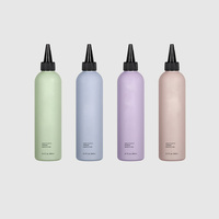 Flacon applicateur rond vide personnalisé en plastique mat pour coloration capillaire, huile capillaire, traitement capillaire, emballage cosmétique