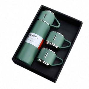 Ensemble de bouteilles isothermes sous vide à double paroi en acier inoxydable 304 de 500 ml avec deux tasses, isolation thermique 12-24 heures, idéal pour les professionnels - Product Image 6