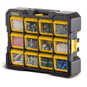 กล่องเก็บของแบบพกพา Stanley Fatmax พร้อมถาดเอียงได้ 12 ช่อง สำหรับจัดเก็บอุปกรณ์ฮาร์ดแวร์ - Product Image 1