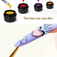 Gel de peinture pour ongles, gel dur, gel de couleur, 5g, vente en gros, étiquette privée, 48 couleurs, gel de peinture solide pour ongles