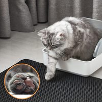 Tapis à litière pour chat en EVA double couche alvéolé, imperméable et accessoires inclus – Confortable, grande capacité, facile à nettoyer, respectueux de l'environnement
