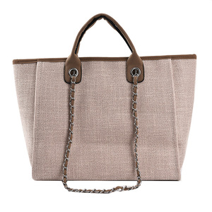 Sac seau pliable grande capacité avec fermeture éclair, sac à bandoulière portable à chaîne, sac fourre-tout diagonal quotidien pour femme - Product Image 1