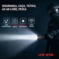 Lampe torche LED tactique L21B SFT40 2000LM 1258m à ultra longue portée 21700, directement de l'usine, pour la recherche, le sauvetage et la pêche de nuit