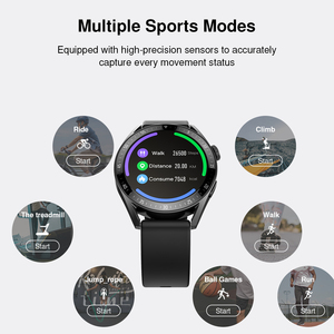 Montre connectée AMOLED 1,46 pouce avec affichage permanent, surveillance <span class=keywords><strong>de</strong></span> la fréquence cardiaque et <span class=keywords><strong>de</strong></span> l'<span class=keywords><strong>oxygène</strong></span> sanguin, réponse aux appels, charge sans fil, compatible iOS HW035 - Product Image 2