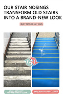 Marches d'escalier autocollantes modernes en PVC de qualité supérieure, écologiques, antidérapantes, pour escaliers en béton, en bois, en marbre, hôtels