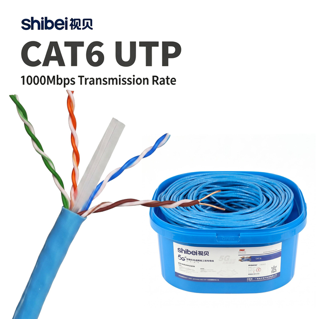 High Performance 1000Mbps CAT7 Solid Copper UTP Ethernet Cable PVC Jacket 4 Pair High Speed Network LAN Cord