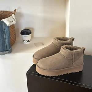 U MINI Klassieke snowboots Dames herfst-/winterschoenen Comfortabel schapenvacht Wol Natuurlijk leer Dikke buitenzool Warm - Product Image 3