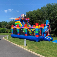 Bloc de construction gonflable de jeu de Legoing de qualité commerciale toboggan gonflable Combo château sautant gonflable pour les enfants