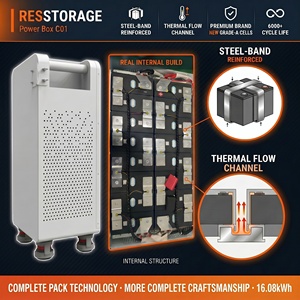 Batterie de stockage domestique LiFePO4 51,2 V 16,08 kWh 314 Ah murale pour énergie solaire avec certifications CE IEC62619 UN38.3 - Product Image 3