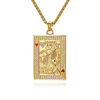 Nouveau Collier Couple Hip Hop 2026 en Acier Inoxydable Plaqué Or avec Pendentif Entièrement Sertie de Diamants – Bijou Exquis et Tendance, Cadeau Idéal pour Homme
