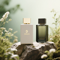 Nouveau design vide bouteilles de pulvérisation de brouillard cosmétique couleur personnalisée 30ml 50ml 100ml bouteille en verre de parfum de luxe avec emballage en boîte