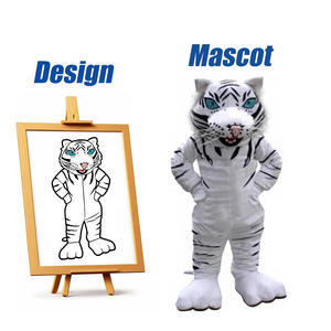 <span class=keywords><strong>Costume</strong></span> da Mascotte Tigre Bianca Personalizzato OEM Leggero Durevole Delicato sulla Pelle per Carnevale/Feste Realistico - Product Image 1
