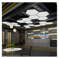 Lampe commerciale 100 mm de large LED Lumière de plafond Lumière LED de bureau Garage Lampe hexagonale LED Barre lumineuse LED