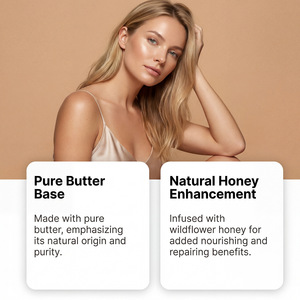 Crema hidratante de mantequilla y miel extraída de sebo de alta calidad, hidratante suave, refrescante y no grasosa. - Product Image 2