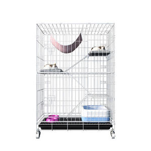 <span class=keywords><strong>Cage</strong></span> pour chat pliable en acier inoxydable écologique avec plateau en plastique - Product Image 5