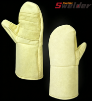 Swelder 2 Jari Kevlar Aramid 500 ° Sarung Tangan Anti Panas Tahan Panas untuk Oven, Pengecoran, Pengolahan Kaca, dll.