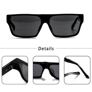 Gafas de Sol Unisex CATERSIDE, Modernas, Cuadradas, de Montura Completa, Diseño Personalizado, Duraderas, Lentes de PC Naranja y Blanco, Protección UV400, para Exteriores - Product Image 4