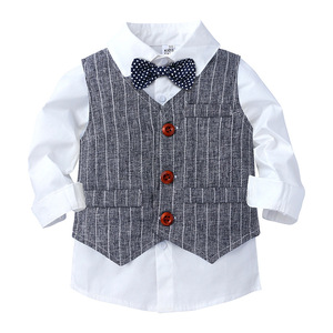 Ropa de Diseño Nuevo para Bebés, Traje Formal para Niños, Conjuntos de Pantalones Blancos de Algodón para Niños de China - Product Image 2