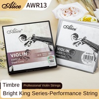 Alice AWR13 Violin Strings Complete Set Steel Wire Pure Silver Wrapping Durable Good Polyester Nylon Core Uncoated Violin