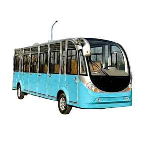 Electric Sightseeing Bus New Style Large Blue Customized Color with Door Classic Modern 17 Passenger - Product Image 1