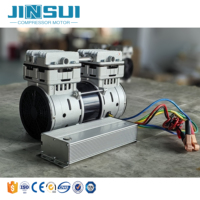 Compresseur d'air à piston sans huile portable 12V DC avec moteur refroidi par air et roulement pour pneus de voiture