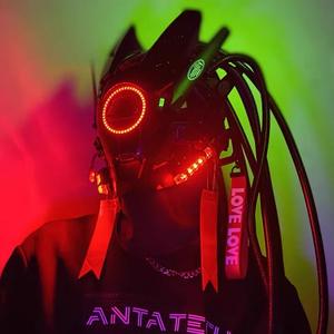 Casco Cyberpunk Predator Masculino, Máscara Táctica de Cara Completa de Acrílico Luminoso, Envío Gratuito, Venta al por Mayor - Product Image 4