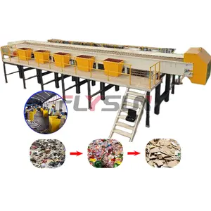 Piattaforma di smistamento manuale dell'immondizia di prezzo di fabbrica e macchinario per il trattamento dei rifiuti da tavolo di classificazione