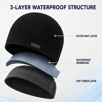 Gorro de Invierno Impermeable de 3 Capas, Gorro de Punto Térmico Transpirable y Resistente al Viento para Hombres y Mujeres, Deportes al Aire Libre, Logotipo Personalizado OEM ODM