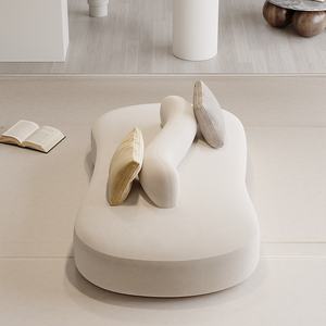 Set Sofa Modern Berbahan Kain Lengkung Dua Sisi yang Tahan Lama, Desain Konvertibel untuk Ruang Sempit, Toko Pakaian, Salon Kecantikan, Hotel, Sekolah - Product Image 4