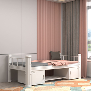 Cama de Metal Moderna Zunjiang para Hotéis, Escolas, Hospitais, Apartamentos e Uso em Dormitórios - Product Image 1