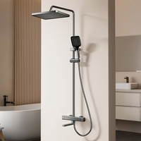 Meilleure vente en stock : Ensemble de douche thermostatique à touches piano, 4 modes, 4 sorties, jet doux, chromé – Le favori d'Europe et d'Amérique