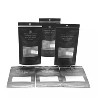 Sacs d'emballage personnalisés en Mylar noir mat avec fermeture éclair pour kimchi, chips, barres alimentaires et bœuf séché