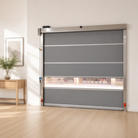 Porte à enroulement rapide industrielle en PVC sur mesure, automatique, résistante au vent, certifiée CE pour entrepôt et atelier