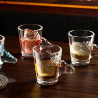 Verre à shot de luxe sans plomb, design créatif tête de cerf 3D, 60 ml, pour bar, pub, fête, mariage, cadeau