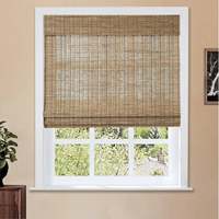 Stores en bois tissé naturel sur mesure, stores en paille naturelle, stores filtrant la lumière pour véranda et café