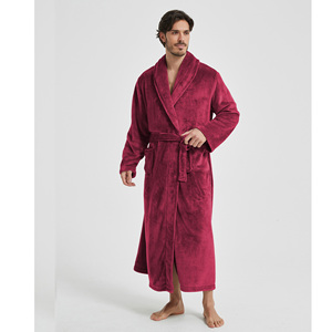 Peignoir de <span class=keywords><strong>matin</strong></span> en flanelle respirante à manches longues, col rabattu, avec poches, pour homme, nouveau modèle, style européen, pour couple, pour le commerce transfrontalier - Product Image 6