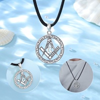 Collana massonica da uomo o da donna in argento Sterling 925 con Design retrò