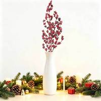 Spray de baies de Noël artificielles écologiques faites à la main avec baies rouges 70 cm pour couronne, guirlande, décoration, vente en gros