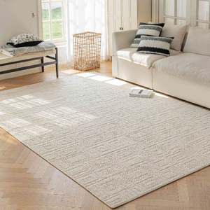 <span class=keywords><strong>Tapis</strong></span> imperméable <span class=keywords><strong>beige</strong></span> pliable en polypropylène résistant aux taches pour le salon - Product Image 3