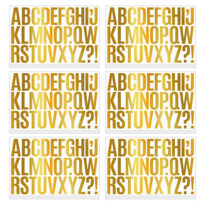 2Inch Number Alphabet Stickers Gold Self Adhesive Waterproof Sticker sheet for Board Letters Kit Mailbox - Product Image 1