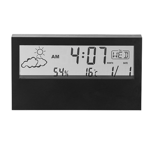 Horloge météo à écran transparent simple, affichage de la date, de la semaine et de l'état du temps - Product Image 1
