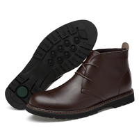 Sepatu Boots Wanita & Pria Model Tooling, Martin, Kerja & Keselamatan, Chukka Kulit Sapi Asli, Tinggi Sedang, Tali, Musim Gugur Musim Dingin, Berlapis Katun
