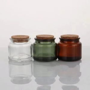 Contenitore Vuoto in Vetro da 4Oz 100Ml 200ml, Nero, Ambra, Verde, Trasparente, Satinato, con Coperchio in Sughero per Decorazione - Product Image 5