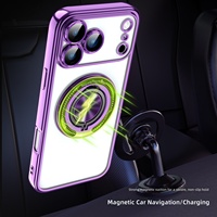 Coque de téléphone antichoc magnétique en PC avec motif animal, résistante aux traces de doigts, support invisible à 360°, modèle 16/17, très tendance