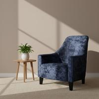 Fauteuil de loisirs Heywood en tissu chenille, une place, pour la maison et les événements de mariage