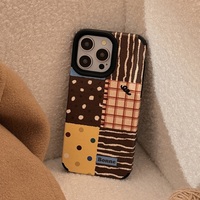 Perles colorées lanière housse de protection pour iPhone 16 15 14 13 12 11 Pro Max rétro à pois rayures étui de téléphone portable