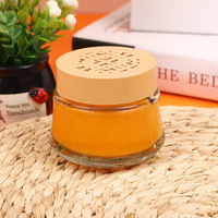 Flacon d'aromathérapie de voiture de baume solide de 30ml, diffuseur d'air frais en verre avec couvercle en bois