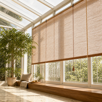 Store enrouleur en lin et ramie naturel, rideau en tissu ramie respirant pour véranda, bureau à domicile, sur mesure, vente en gros